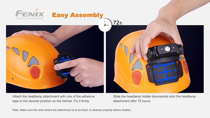 Fenix ALG-03 V2.0 headlamp helmet mount attachment for secure and stable fit during work, rescue, cycling, and outdoor activities