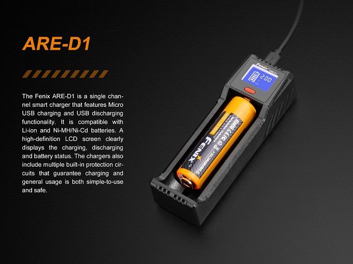 Fenix ARE-D1 Single Bay Smart Battery Charger Battery Charger Fenix