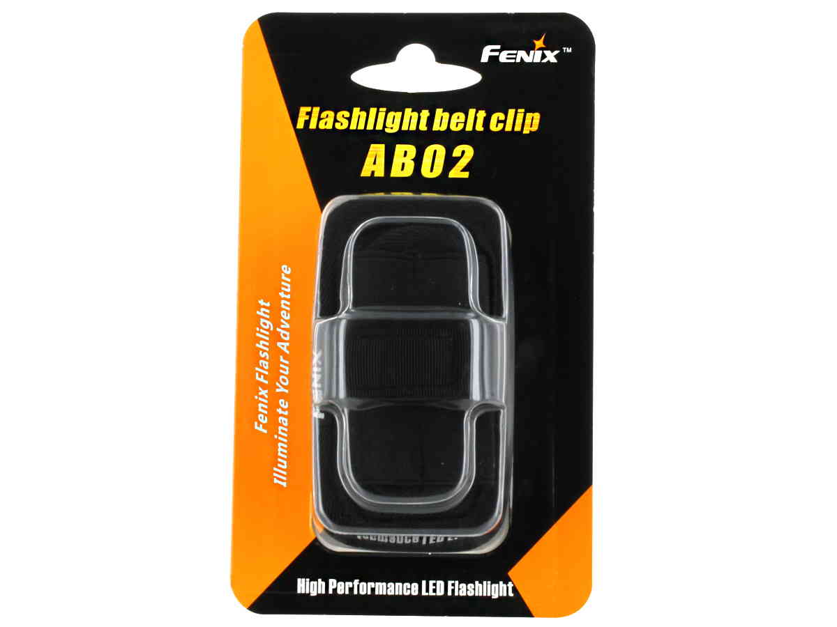 Fenix AB02 flashlight belt clip durable adjustable holder for hands-free carrying during work, patrol, and outdoor activities