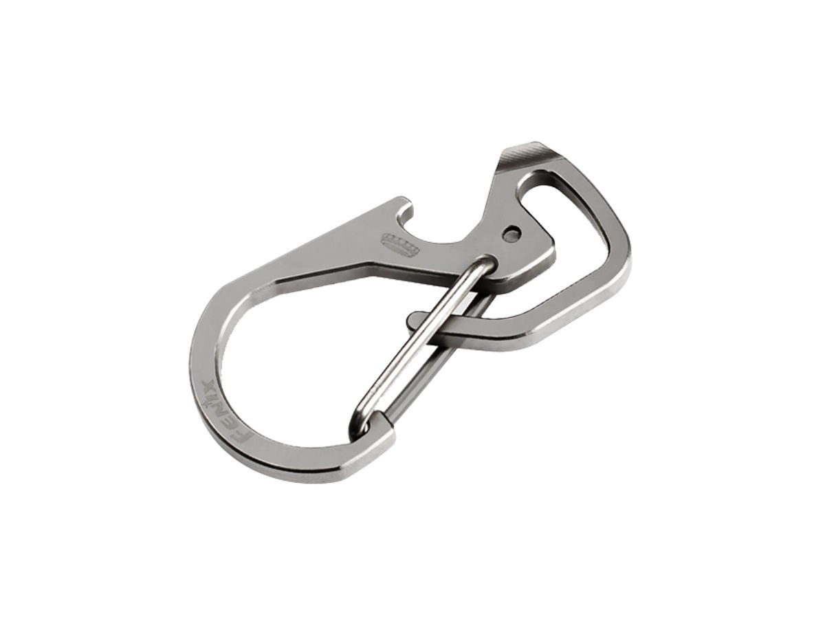 Fenix ALB-20 TC4 titanium alloy snap hook multi-purpose carabiner clip for keys, tools, camping, and outdoor gear