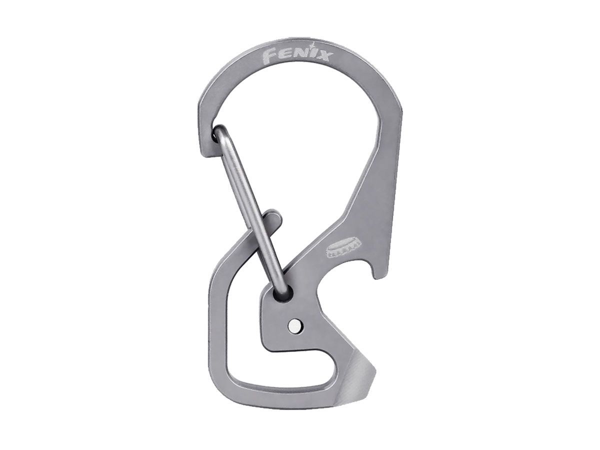 Fenix ALB-20 TC4 titanium alloy snap hook multi-purpose carabiner clip for keys, tools, camping, and outdoor gear