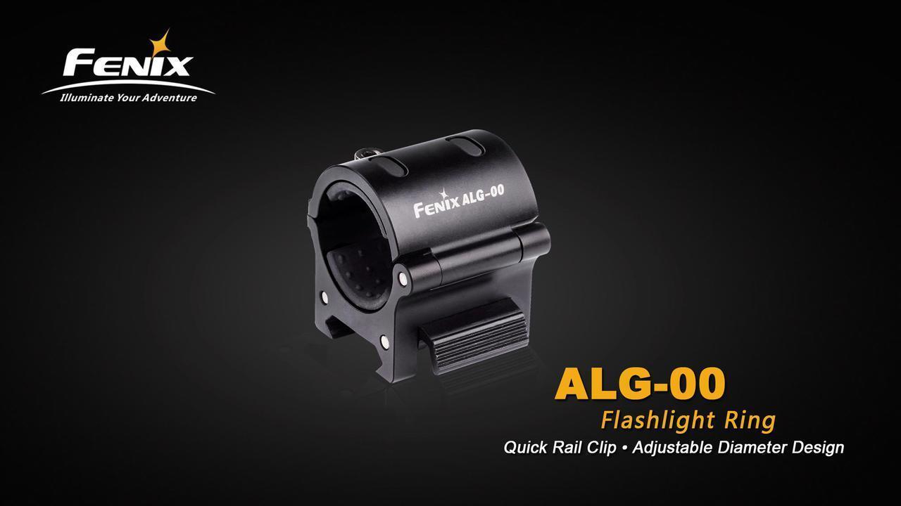 Fenix ALG-00 tactical flashlight rail mount for Picatinny rail systems providing secure attachment for hunting and tactical applications