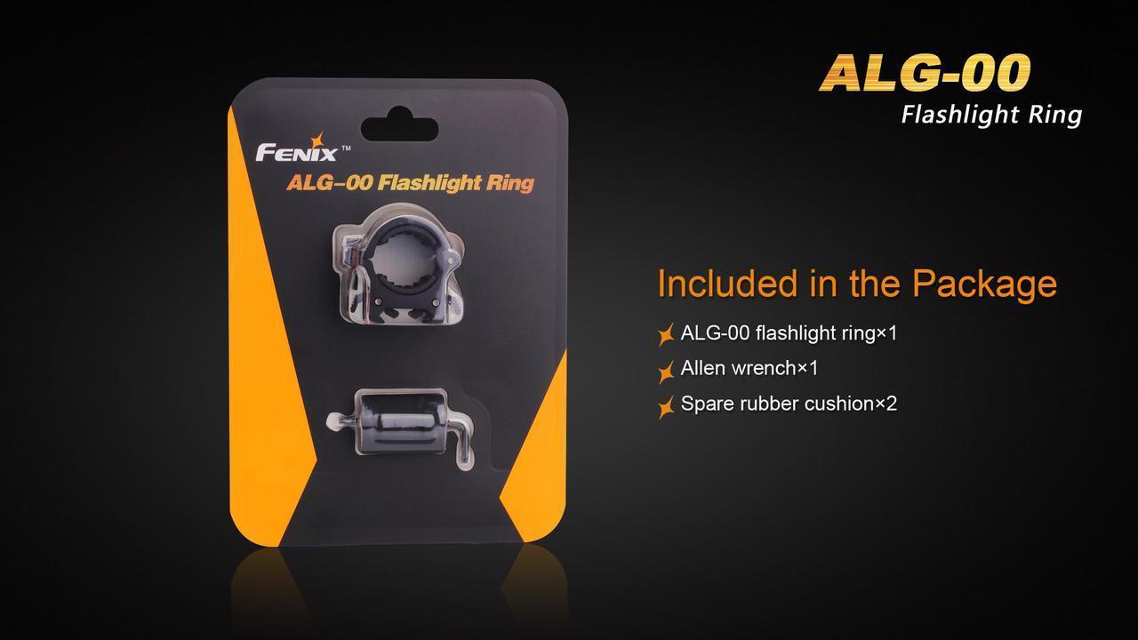 Fenix ALG-00 tactical flashlight rail mount for Picatinny rail systems providing secure attachment for hunting and tactical applications