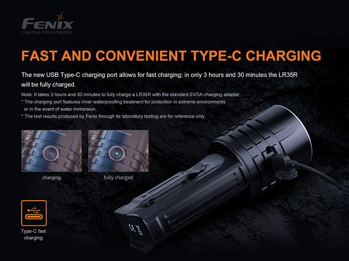 Fenix LR35R 10000 Lumen Rechargeable LED Flashlight Flashlight Fenix