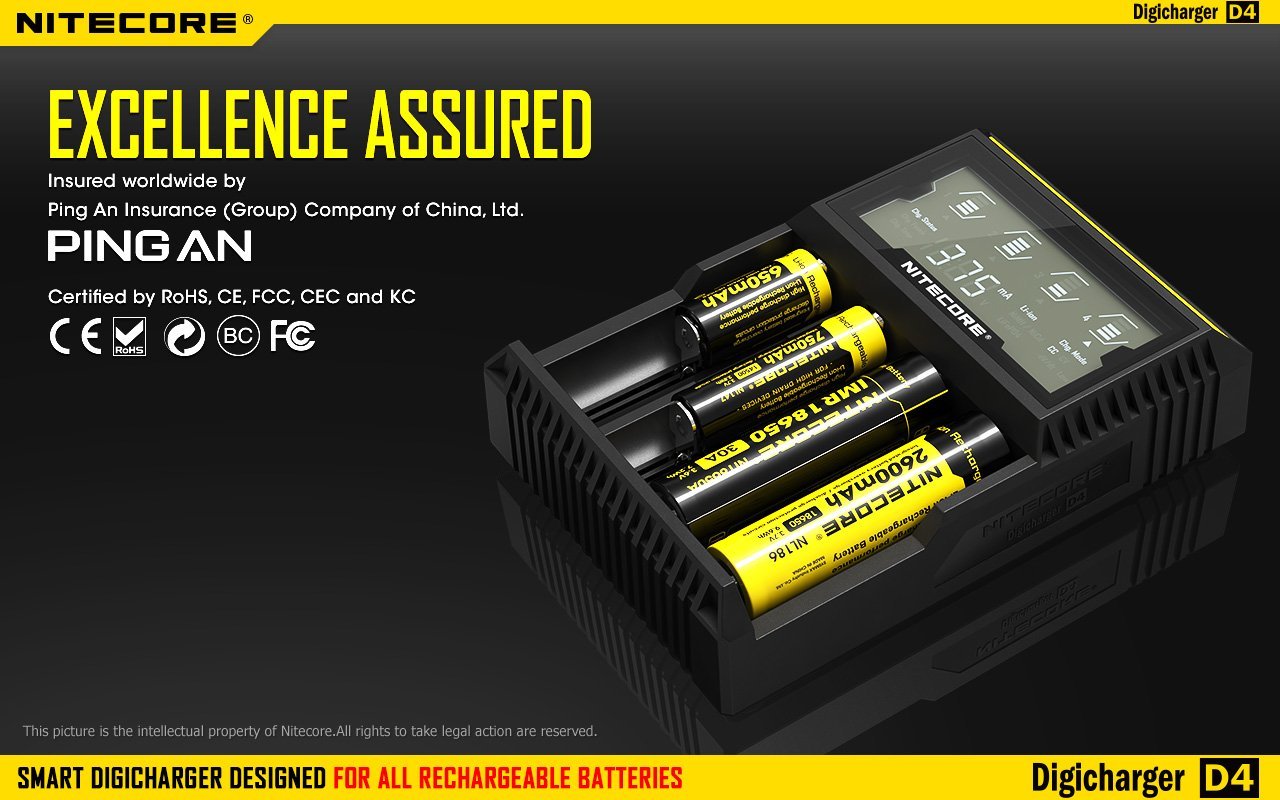 Nitecore D4 Intelligent Universal Charger Battery Charger Nitecore
