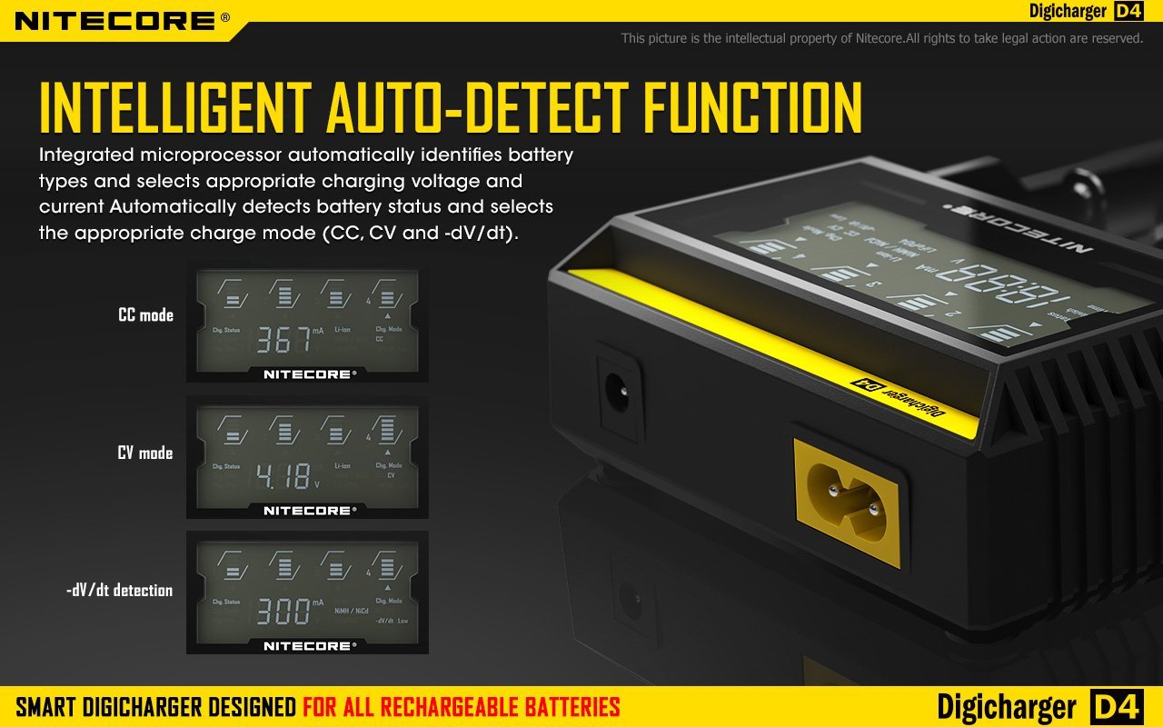 Nitecore D4 Intelligent Universal Charger Battery Charger Nitecore