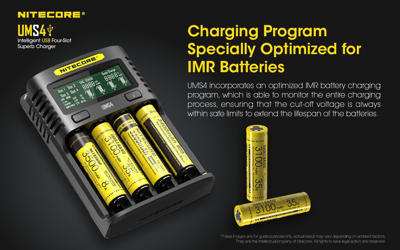 Nitecore UMS4 Intelligent USB Four-Slot Superb Charger Battery Charger Nitecore
