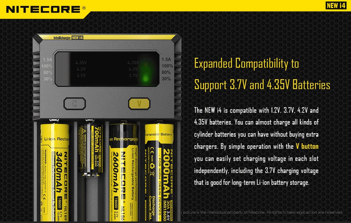 Nitecore New i4 Intellicharger - Universal Charger Battery Charger Nitecore