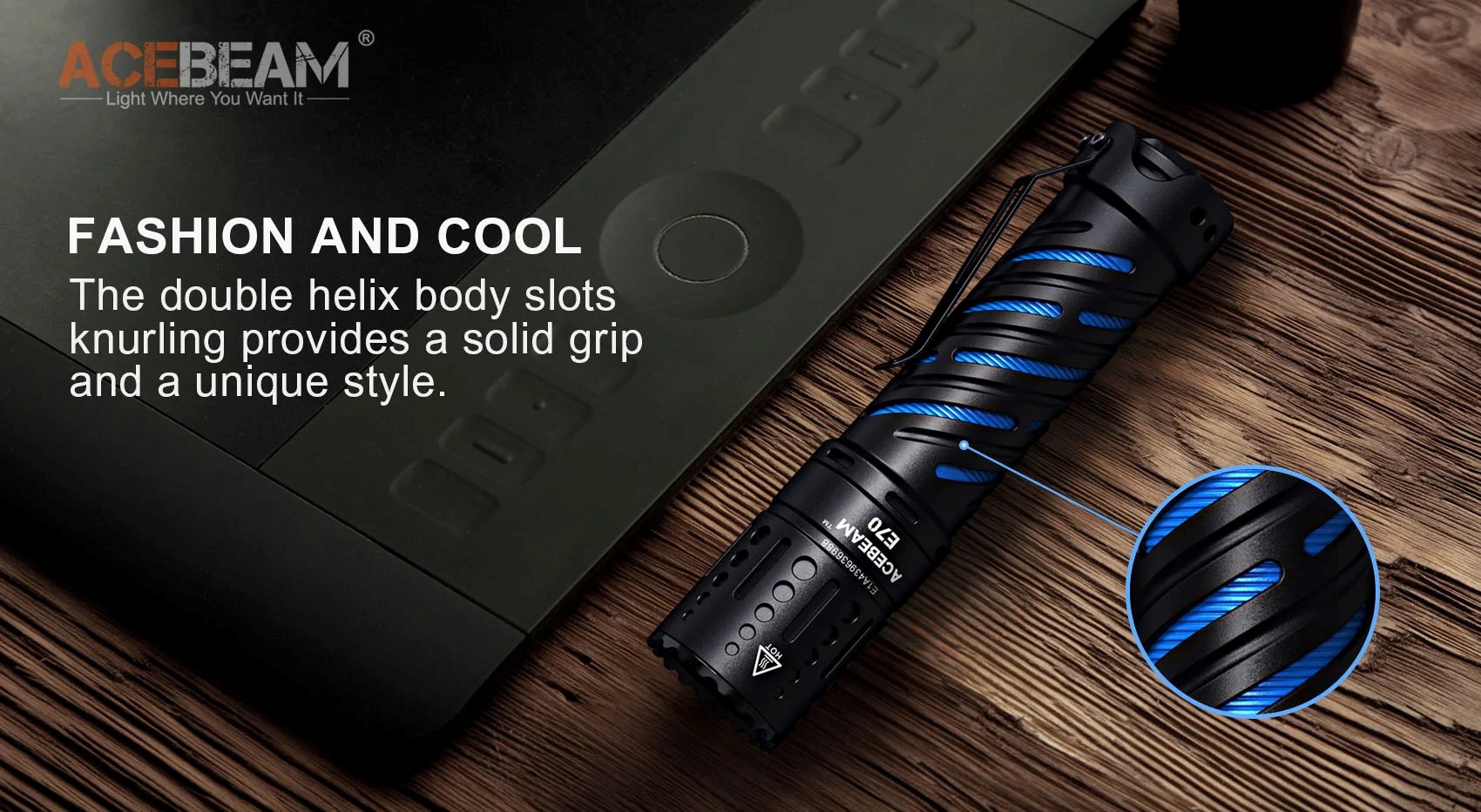 Acebeam E70 Aluminium EDC Flashlight Flashlight Acebeam