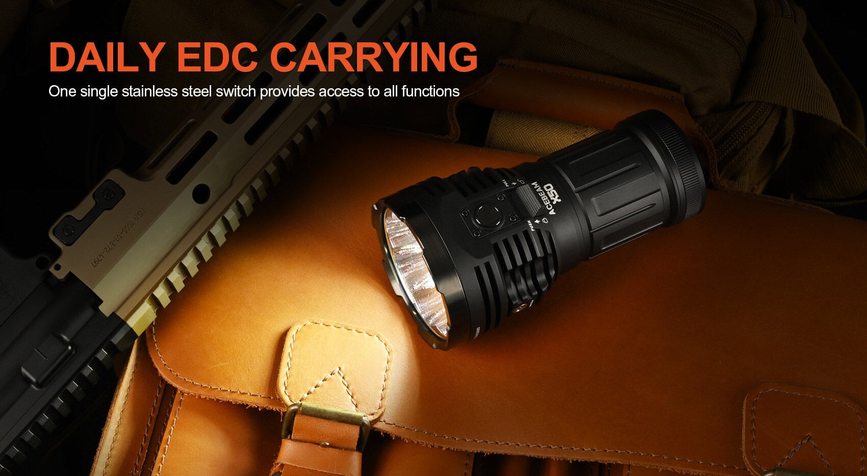 Acebeam X50 2.0 Powerful Flashlight - 45000 Lumens Flashlight Acebeam