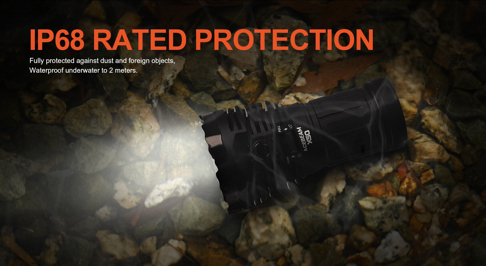 Acebeam X50 2.0 Powerful Flashlight - 45000 Lumens Flashlight Acebeam