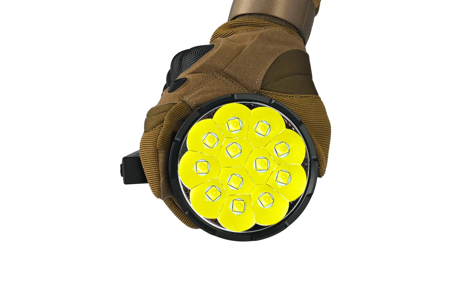 Acebeam X75 brightest rechargeable LED flashlight with 80,000 lumens brightness and built-in power bank for search and outdoor use