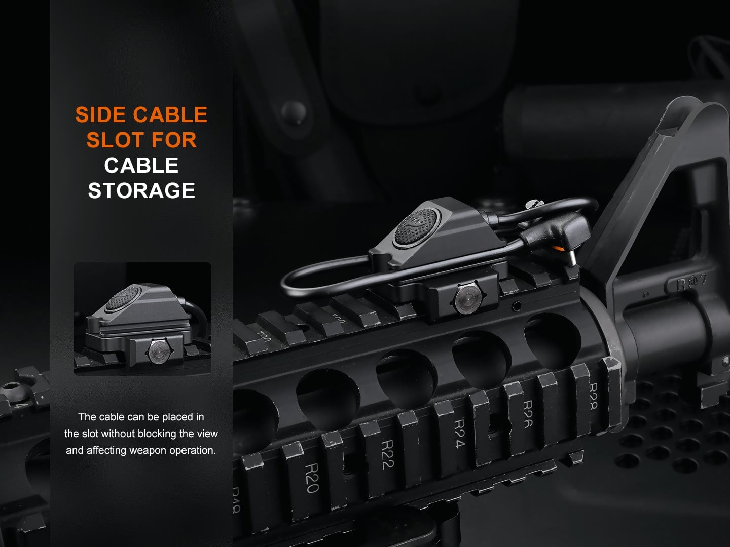 Fenix AER-06s tactical remote pressure switch for GL19R flashlight providing instant light activation and weapon-mounted control