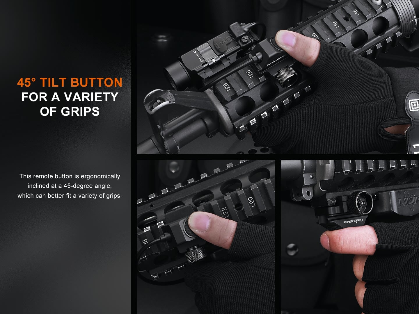 Fenix AER-06s tactical remote pressure switch for GL19R flashlight providing instant light activation and weapon-mounted control