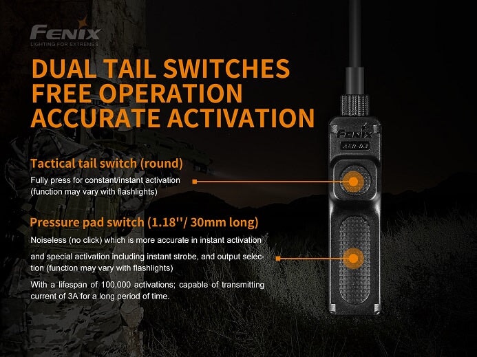 FENIX AER-03 V2.0 TACTICAL REMOTE PRESSURE SWITCH Flashlight Accessories Fenix