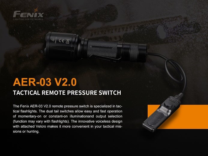FENIX AER-03 V2.0 TACTICAL REMOTE PRESSURE SWITCH Flashlight Accessories Fenix