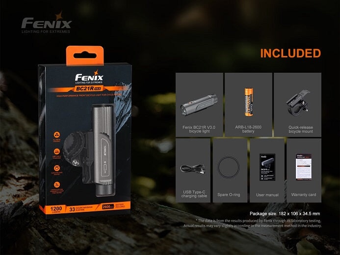 Fenix BC21R V3.0 High-Performance Bicycle Light Bike light Fenix