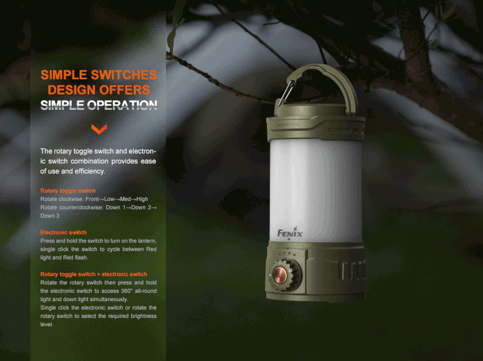 FENIX CL26R PRO MULTIFUNCTIONAL PORTABLE CAMPING LANTERN Fenix
