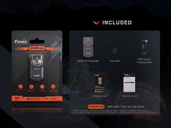 Fenix E03R V2.0 All-Metal Keychain Flashlight Fenix