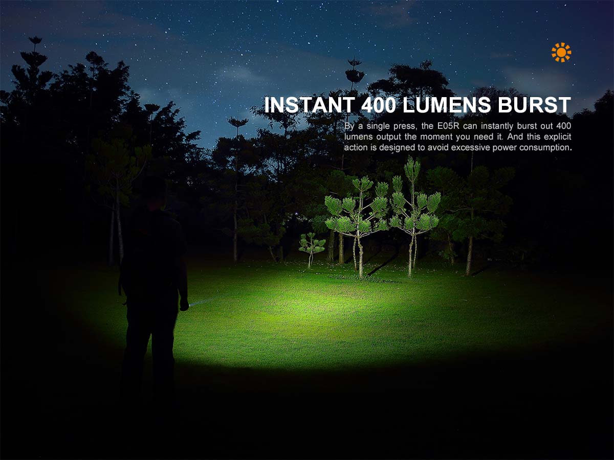 Fenix E05R Mini 400 Lumens LED Flashlight - Options Flashlight Fenix