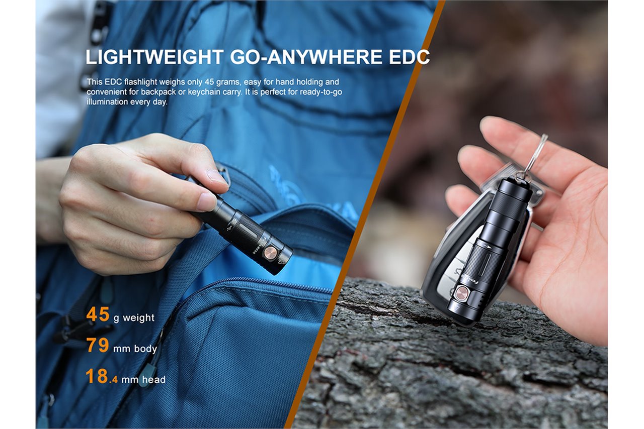 Fenix E09R 600 Lumens Rechargeable High-Output LED Flashlight Flashlight Fenix
