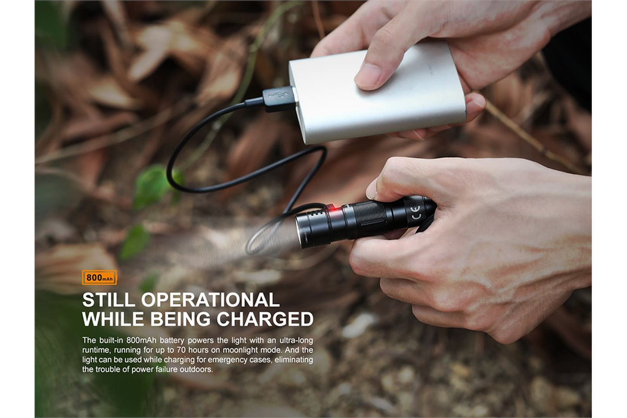 Fenix E09R 600 Lumens Rechargeable High-Output LED Flashlight Flashlight Fenix