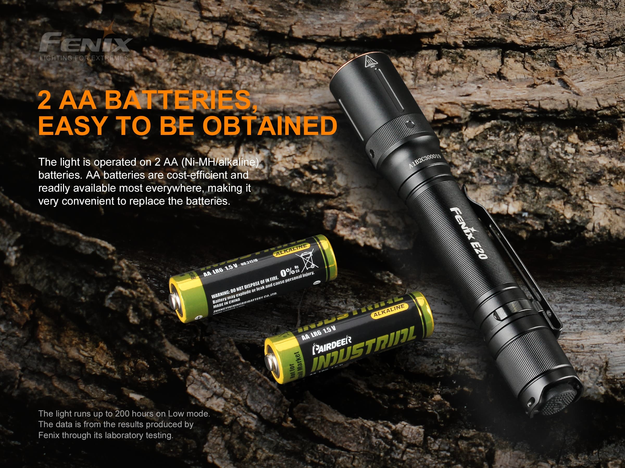 Fenix E20 v2.0 EDC AA Flashlight - 350 lumens Flashlight Fenix