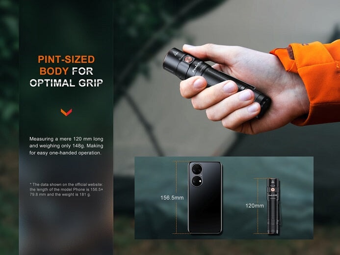 Fenix E35R rechargeable high-performance EDC flashlight with 3100 lumens brightness for outdoor, professional, and everyday lighting