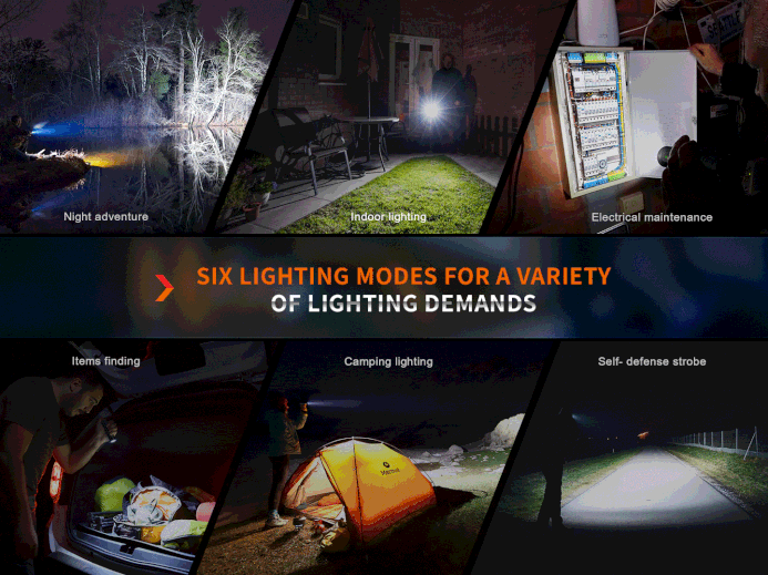 Fenix E35R rechargeable high-performance EDC flashlight with 3100 lumens brightness for outdoor, professional, and everyday lighting