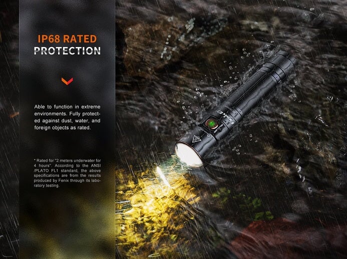 Fenix E35R rechargeable high-performance EDC flashlight with 3100 lumens brightness for outdoor, professional, and everyday lighting