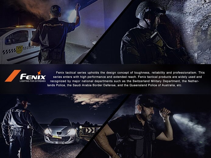 Fenix GL06-365 compact pistol-mounted tactical LED light with 600 lumens brightness for defense, law enforcement, and duty applications