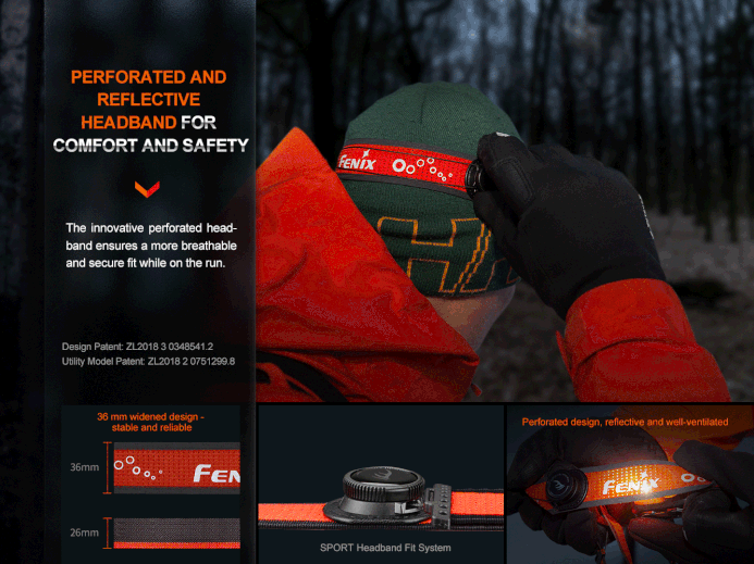 Fenix HL32R-T High-Performance Rechargeable Headlamp Headlamp Fenix