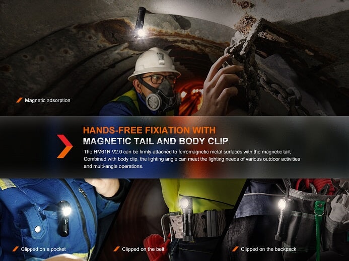 Fenix HM61R V2.0 Multifunctional Rechargeable Headlamp Fenix