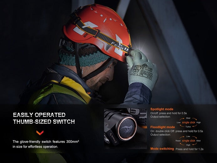 Fenix HM71R Multifunctional Rechargeable Headlamp