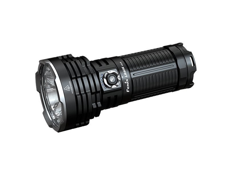 Fenix LR40R V2.0 rechargeable LED flashlight with 15,000 lumens brightness for search, rescue, and outdoor professional applications