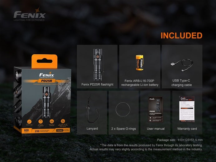 Fenix PD25R Rechargeable Compact Flashlight Flashlight Fenix