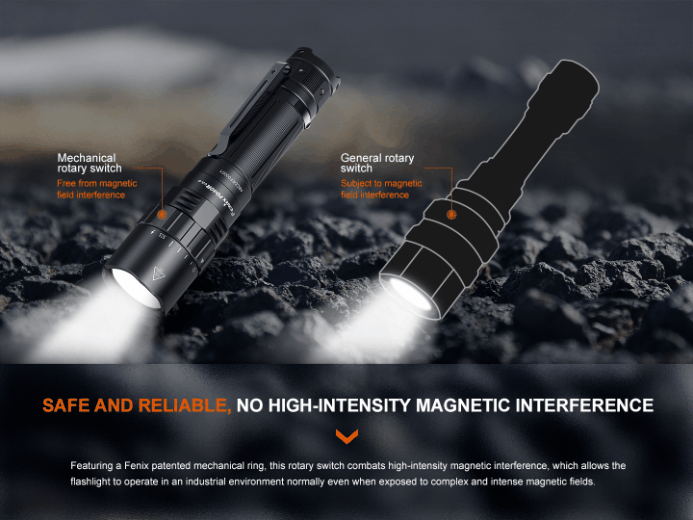 FENIX PD40R V3.0 RECHARGEABLE MECHANICAL ROTARY SWITCHING FLASHLIGHT Fenix