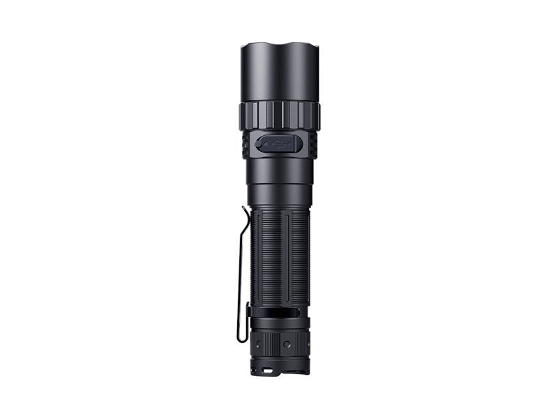 Fenix PD40R V3.0 rechargeable flashlight with 3000 lumens brightness and rotary switch control for tactical and professional lighting