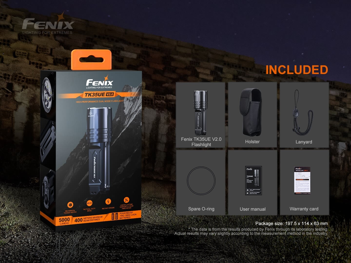 Fenix TK35 Ultimate Edition V2.0 - 5000 Lumens Flashlight Fenix