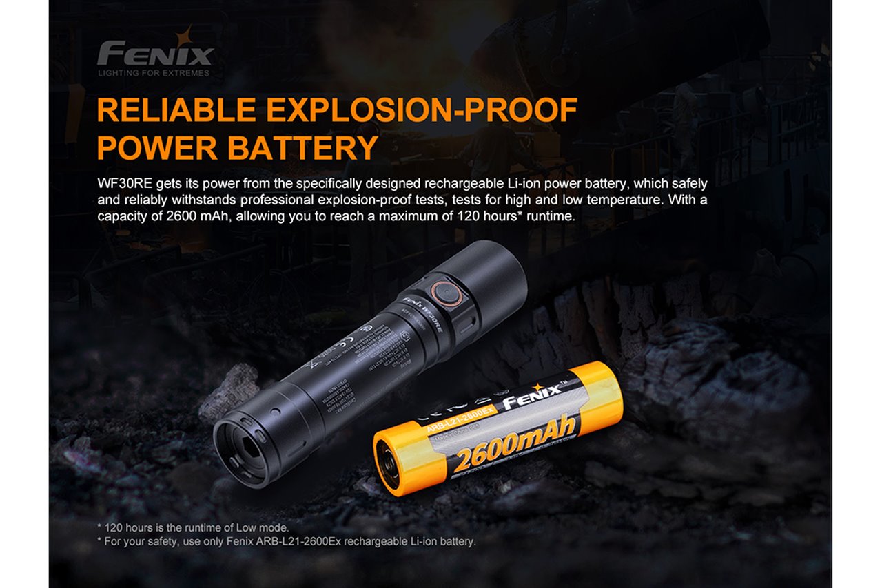 Fenix WF30RE Intrinsically Safe Flashlight Flashlight Fenix