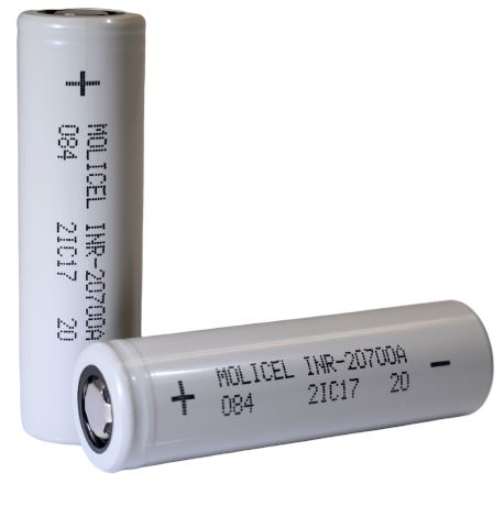 Molicel INR-20700A 20700 3000mAh 35A high-drain rechargeable Li-ion battery for flashlights, vapes, and high-performance electronics