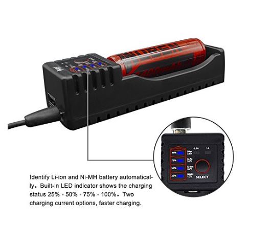 WUBEN One bay USB Battery Charger Battery Charger Wuben
