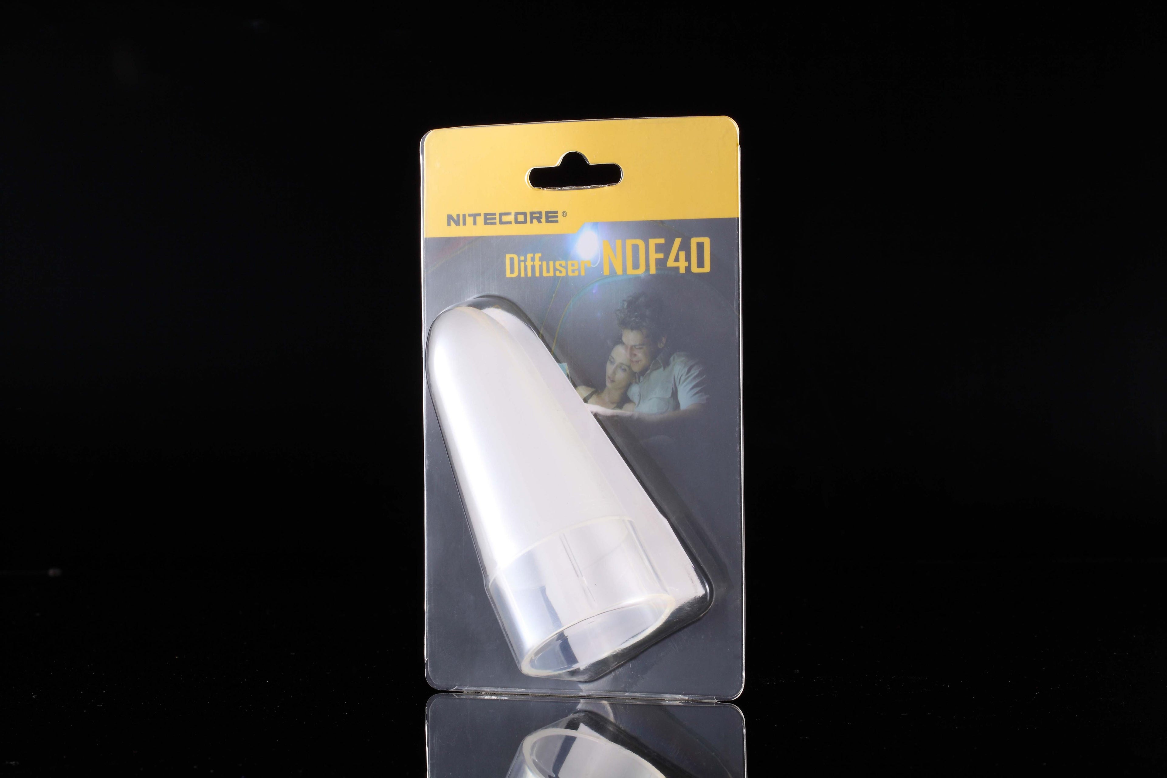 Nitecore NDF40 flashlight diffuser soft white beam filter for LED flashlights ideal for camping, reading, and emergency lighting