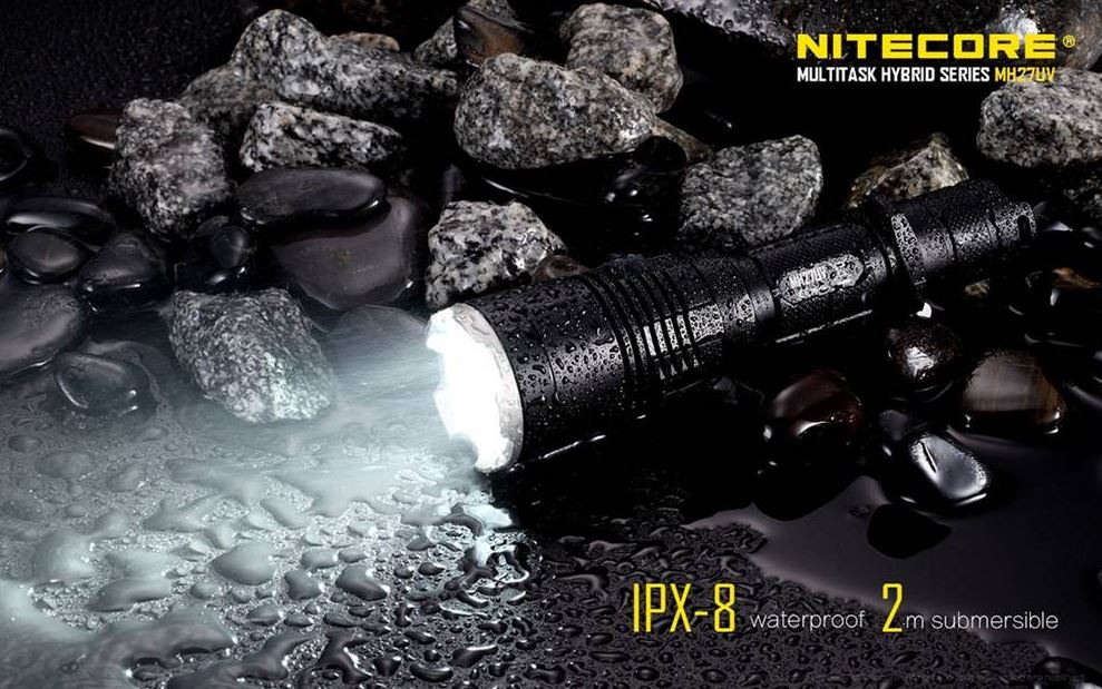 Nitecore MH27UV 1000 Lumens USB Rechargeable LED Flashlight W/ Red, Blue, And Ultraviolet LED Flashlight Nitecore