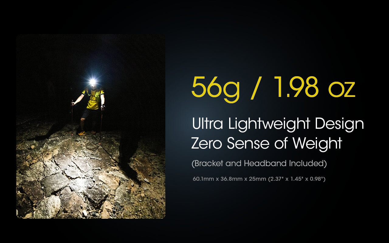 Nitecore NU25 400 Lumens Ultralight Rechargeable Headlamp Headlamp Nitecore