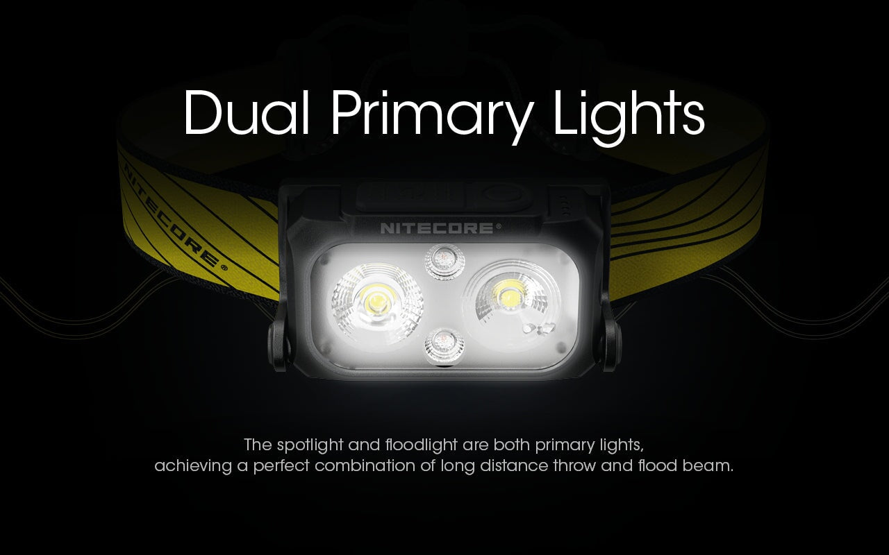 Nitecore NU25 ultralight rechargeable LED headlamp with 400 lumens brightness for running, hiking, and outdoor adventures