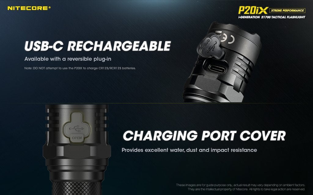 Nitecore P20iX rechargeable Xtreme performance tactical LED flashlight with 4000 lumens brightness for defense and professional use