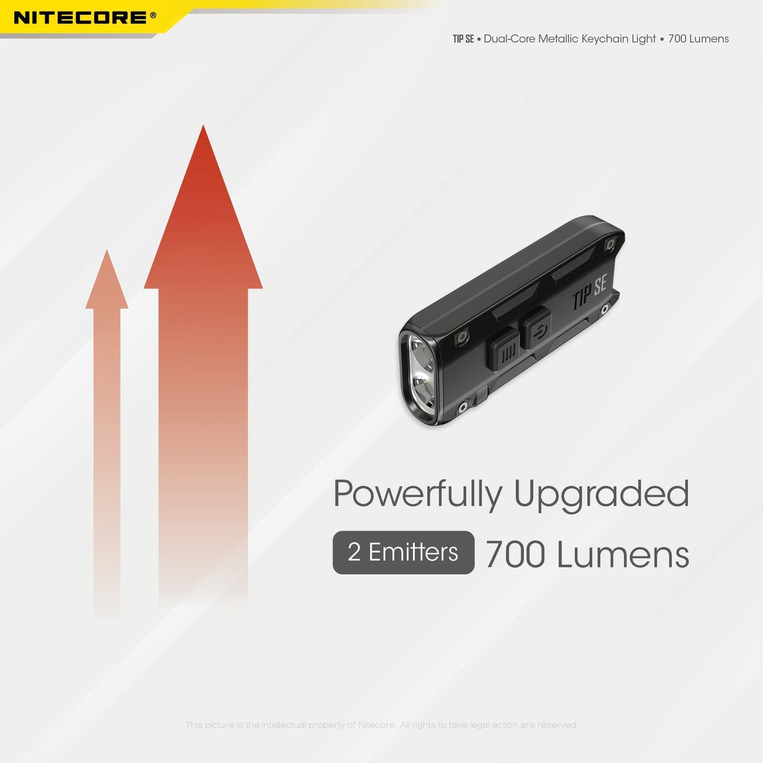 Nitecore TIP SE rechargeable keychain EDC LED flashlight with 700 lumens brightness for everyday carry, travel, and emergency lighting
