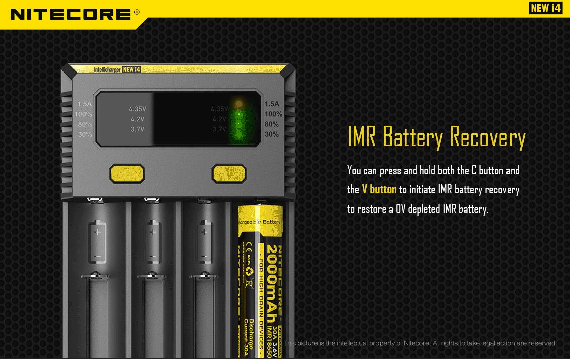 Nitecore New i4 Intellicharger - Universal Charger Battery Charger Nitecore