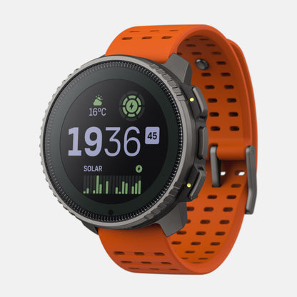 Suunto Vertical Sports Watch with GPS navigation, solar charging, and durable outdoor design for cycling and fitness tracking